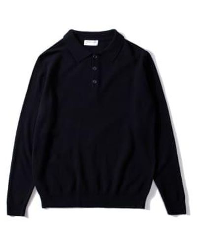 Edmmond Studios Polo en laine tricoté - Bleu