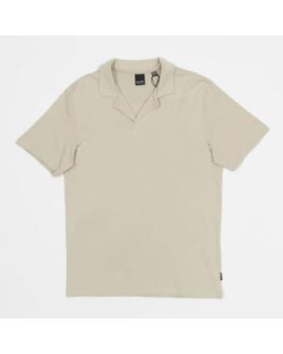 Only & Sons Resort Short Sleeve Polo Shirt In - Natural
