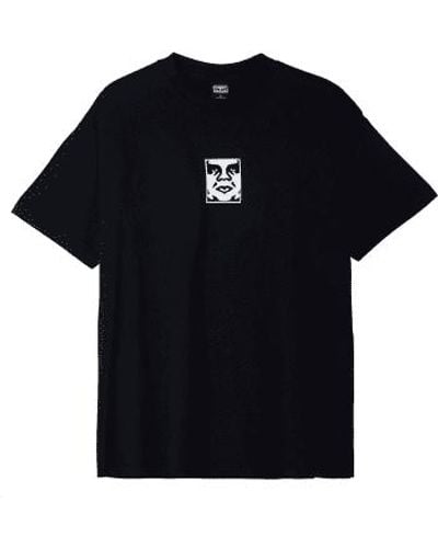 Obey Icône t-shirt poids lourd - Noir