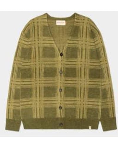 Revolution Army Loose Knitted Cardigan S - Green