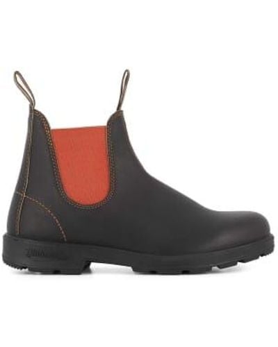 Blundstone Womens 1918 Leather Boots With Terracotta Side - Marrone