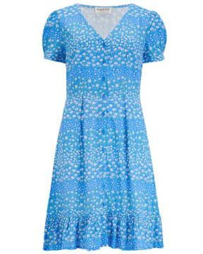 Every Thing We Wear Sugarhill Brighton Lyndsay Shirred Midi Dress Pink 10 - Blue