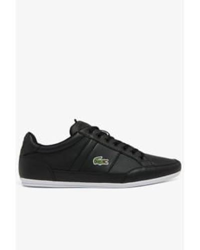 Lacoste Men's Chaymon Synthetic and Leater Trainers - Negro