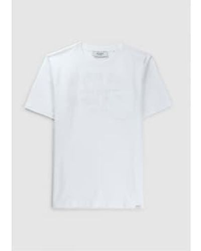 Les Deux Mens supplies t-shirt in weiß und dunkelviolett
