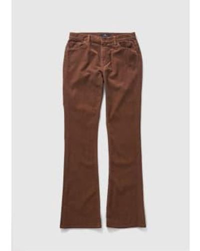 7 For All Mankind Damen bootcut-cord-mokka-jeans in braun