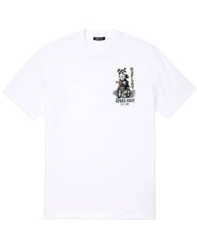 Replay Death Racer T Shirt - Bianco