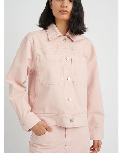 Inwear Ariel Candyfloss Cotton Denim Jacket - Pink