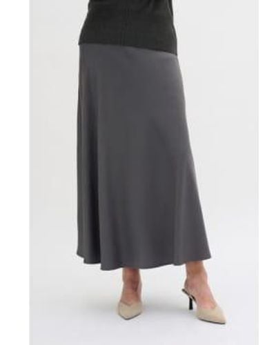 My Essential Wardrobe Estelle Skirt 36 / Smoked Pearl - Grey