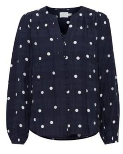 Atelier Rêve Maritime With Dots Salina Blouse 38(uk10-12) - Blue
