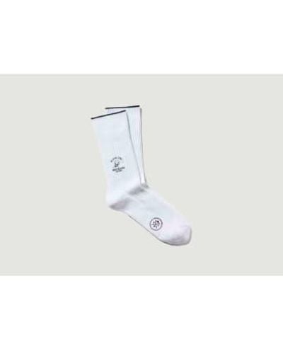Royalties Toby Ribbed Socks 40-45 - White