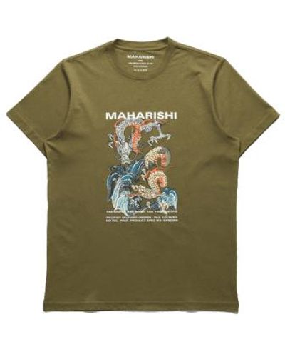 Maharishi Doppel drachen bio -t -shirt - Grün