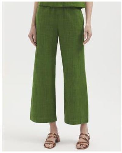 Nice Things Pantalon Chambray cosas bonitas - Verde