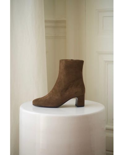 Anne Thomas Venezia Boots Velours Orso - Neutre