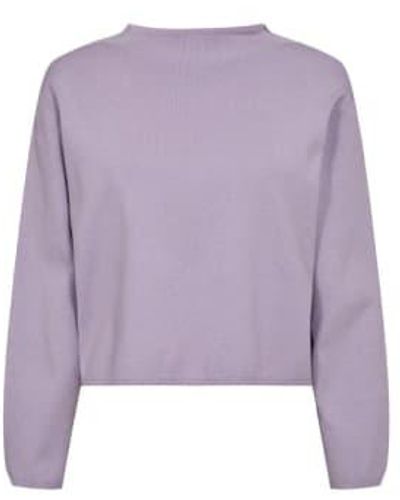 Numph Carma Crop Pullover - Purple