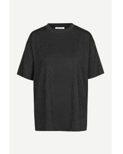 Samsøe & Samsøe Chrishell T-shirt Caviar Polyester - Black