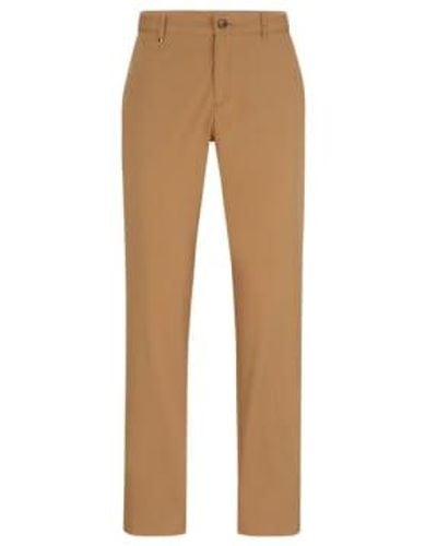 BOSS Boss C Genius Medium Slim Fit Chinos In Stretch Cotton 50518833 260 - Marrone