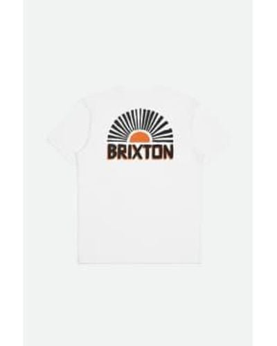 Brixton T-shirt vue juste en blanc
