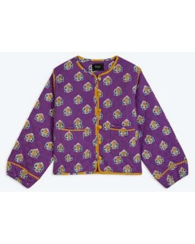 Lowie Les Indiennes Lavender Quilted Jacket S - Purple