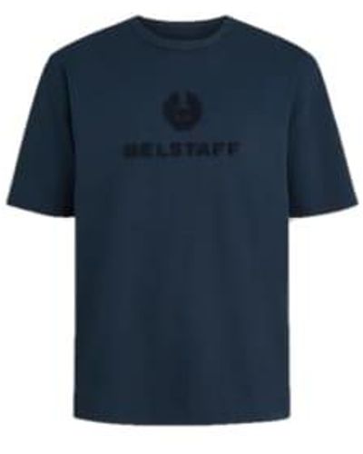 Belstaff T Shirt Varsity Dark Ink - Blu