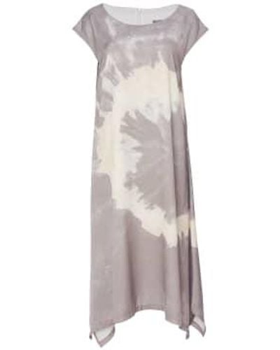 Naya Tie Dye Placement Print Dress 0 - Grey