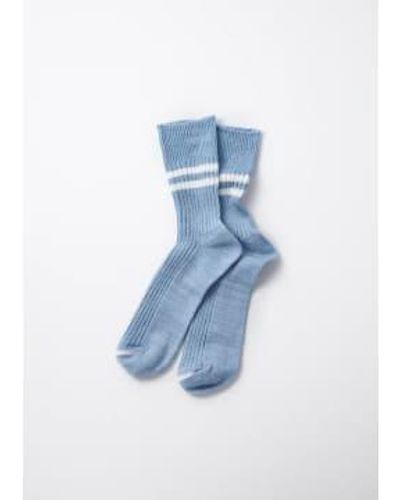 RoToTo Hemp Organic Cotton Stripe Socks - Blue