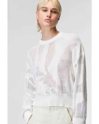 Roberto Collina Intarsia Sweater Xs / Female - White