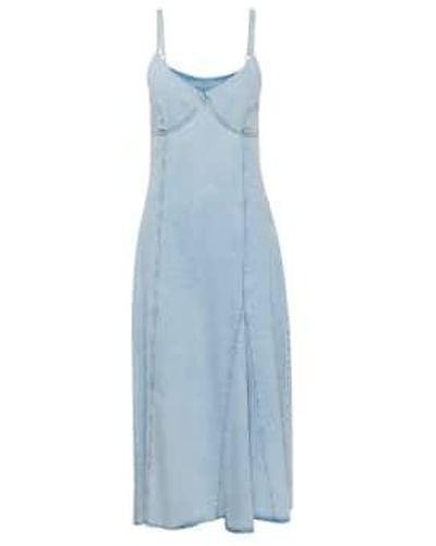 Gestuz Kaliagz Sleeveless Long Dress Light Washed 34 - Blue