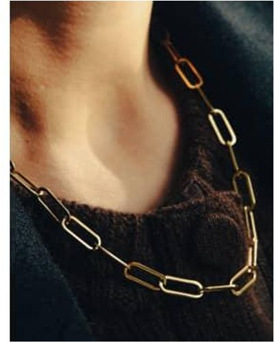 Nordic Muse Chain Link Choker Necklace 18K Tarnish Free Waterproof 1 - Nero