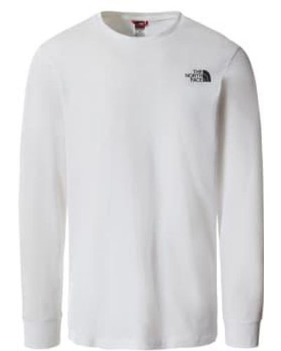 The North Face T-shirt Ches Longues Xl - White