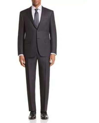 Canali Charcoal Suit As10316.12 54 - Black