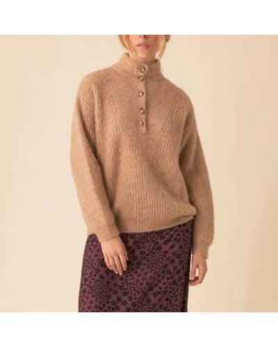 Des Petits Hauts Marl Anna Sweater - Natural