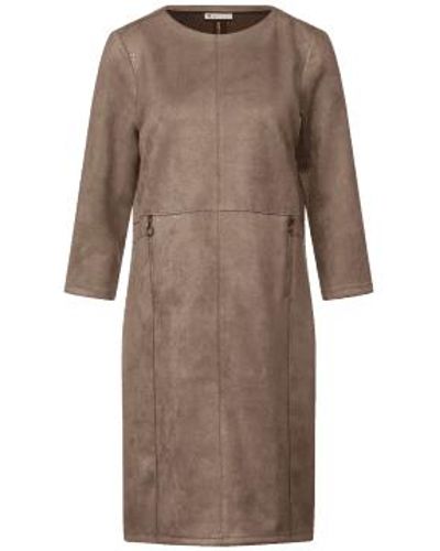 Street One Velour Dress - Brown