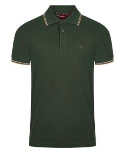 Merc London Card Polo Shirt Khaki 2xl - Green