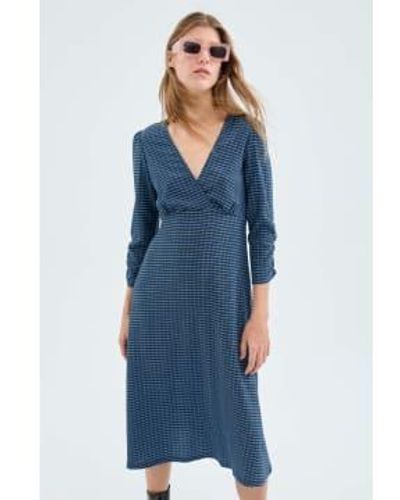 Compañía Fantástica Check Dress 11031 - Blu