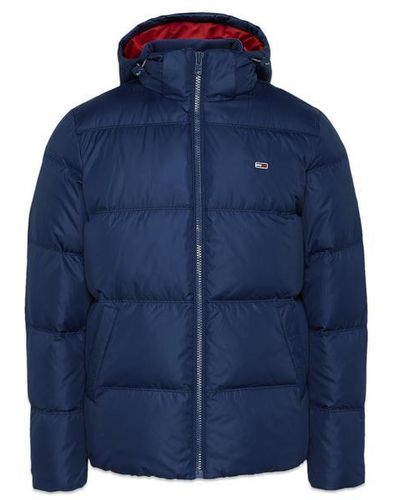 Tommy Hilfiger Tommy Jeans Essential Hooded Down Jacket Twilight Navy - Blue
