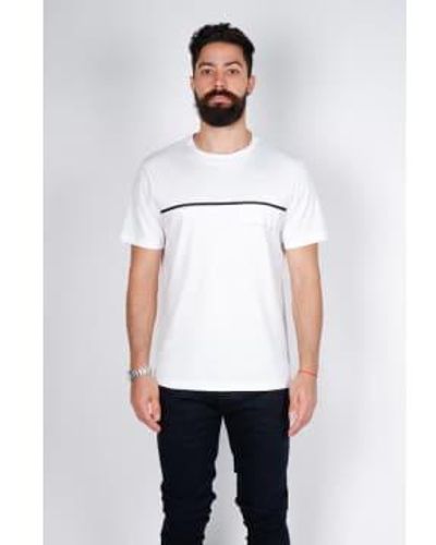 Antony Morato Weißes t-shirt mit verklebten taschendetails