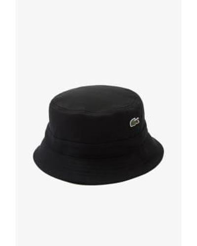 Lacoste Mens Organic Cotton Bucket Hat - Nero