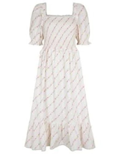 Crās Alaia Floral Dot Dress 36 - White