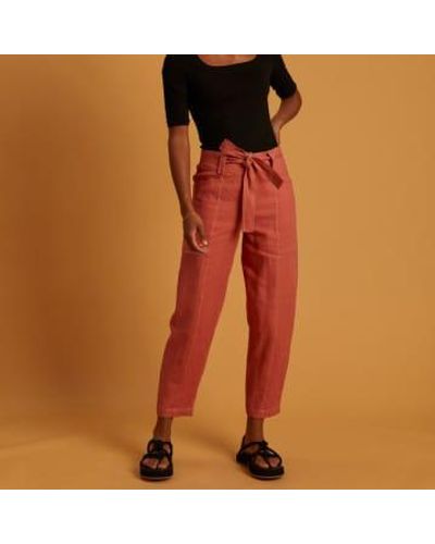 Bellerose Pantalones lino - Naranja