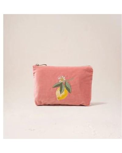 Elizabeth Scarlett Lemon Blossom Mini Pouch - Pink