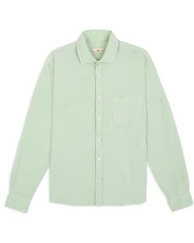 Burrows and Hare Linen Shirt Mint S - Green