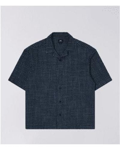 Edwin Saga Shirt Ss - Blu