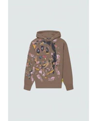 Barrow Painted Logo Hoodie Camel Extra Large - Brown