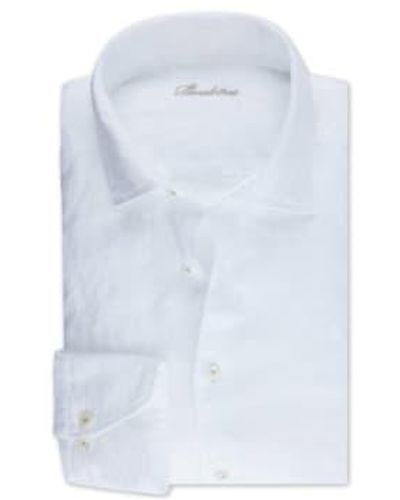 Stenströms Slimline Linen Shirt 7747217970000 M - Blue