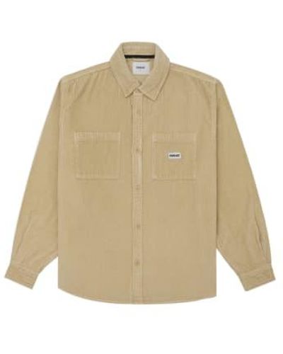 Parlez Track Cord Long-sleeved Shirt - Natural