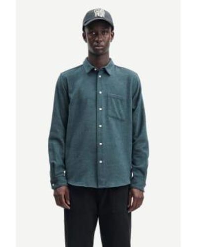 Samsøe & Samsøe Liam Nf Shirt 7383 2 - Blu
