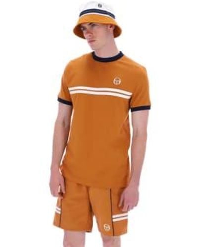 Sergio Tacchini Supermac-t-shirt in meerkat/ maritime - Orange
