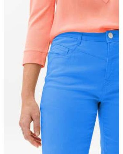 Brax Mary High Waist Trousers Santorini - Blu