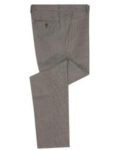 Remus Uomo Lazio Houndstooth Suit Trouser - Gray