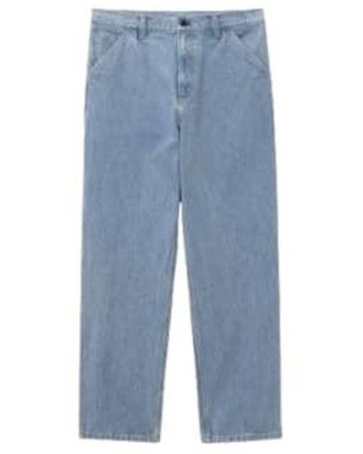 Carhartt Jeans For Man I032024 Stone Bleached - Blu